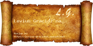 Levius Graciána névjegykártya